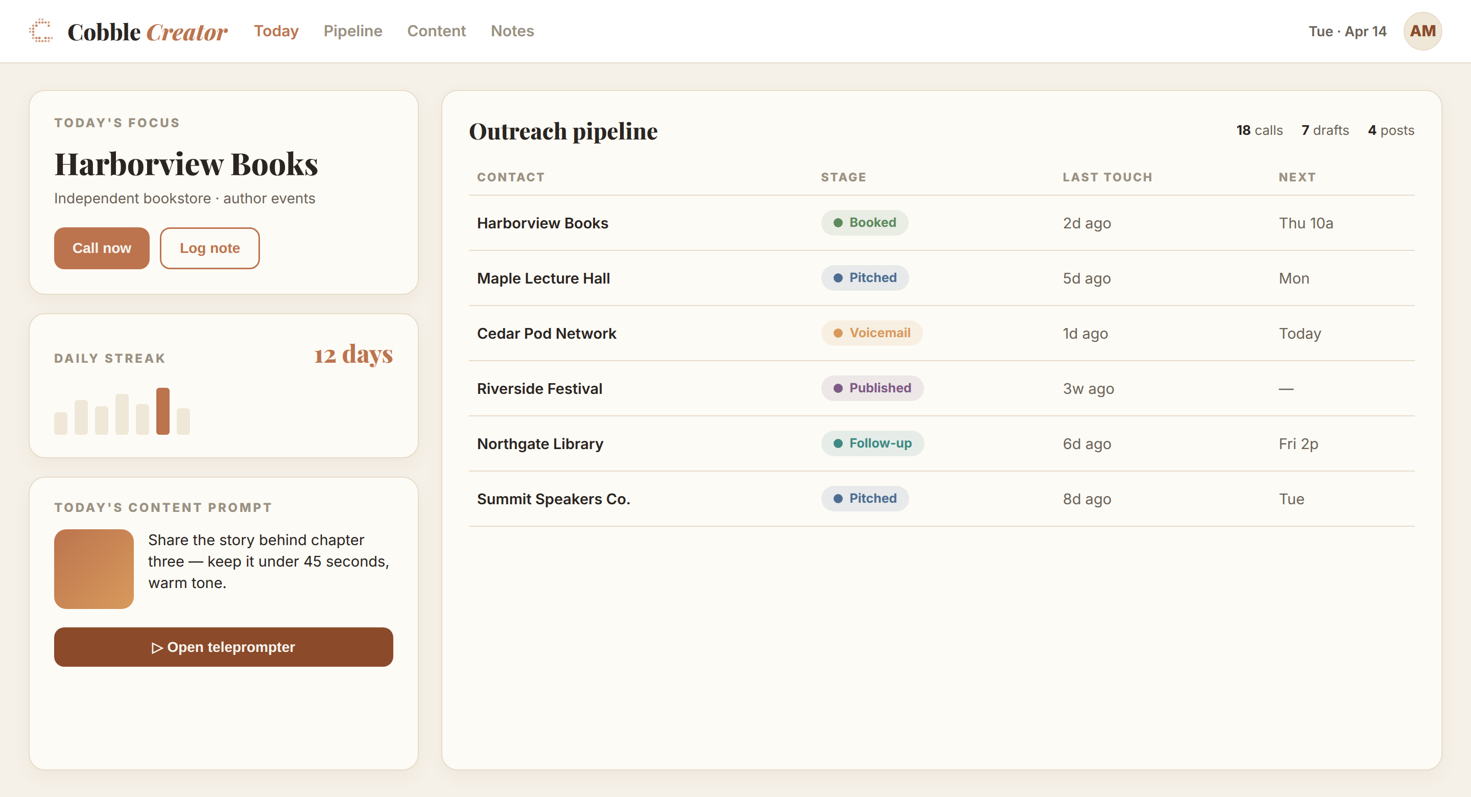 Quiet Line dashboard