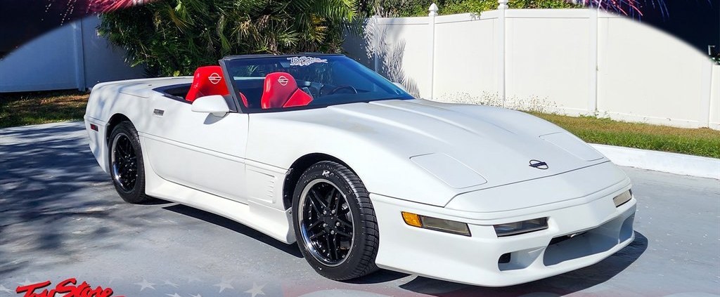 1995 Corvette C4 in White on the Sundial showroom floor
