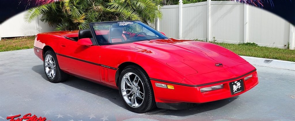 1990 Corvette C4 in Torch Red on the Sundial showroom floor