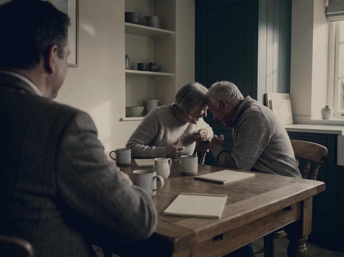 Sitting down at the kitchen table, walking through the options together