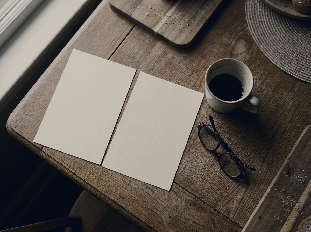 Two plans laid side by side on the table