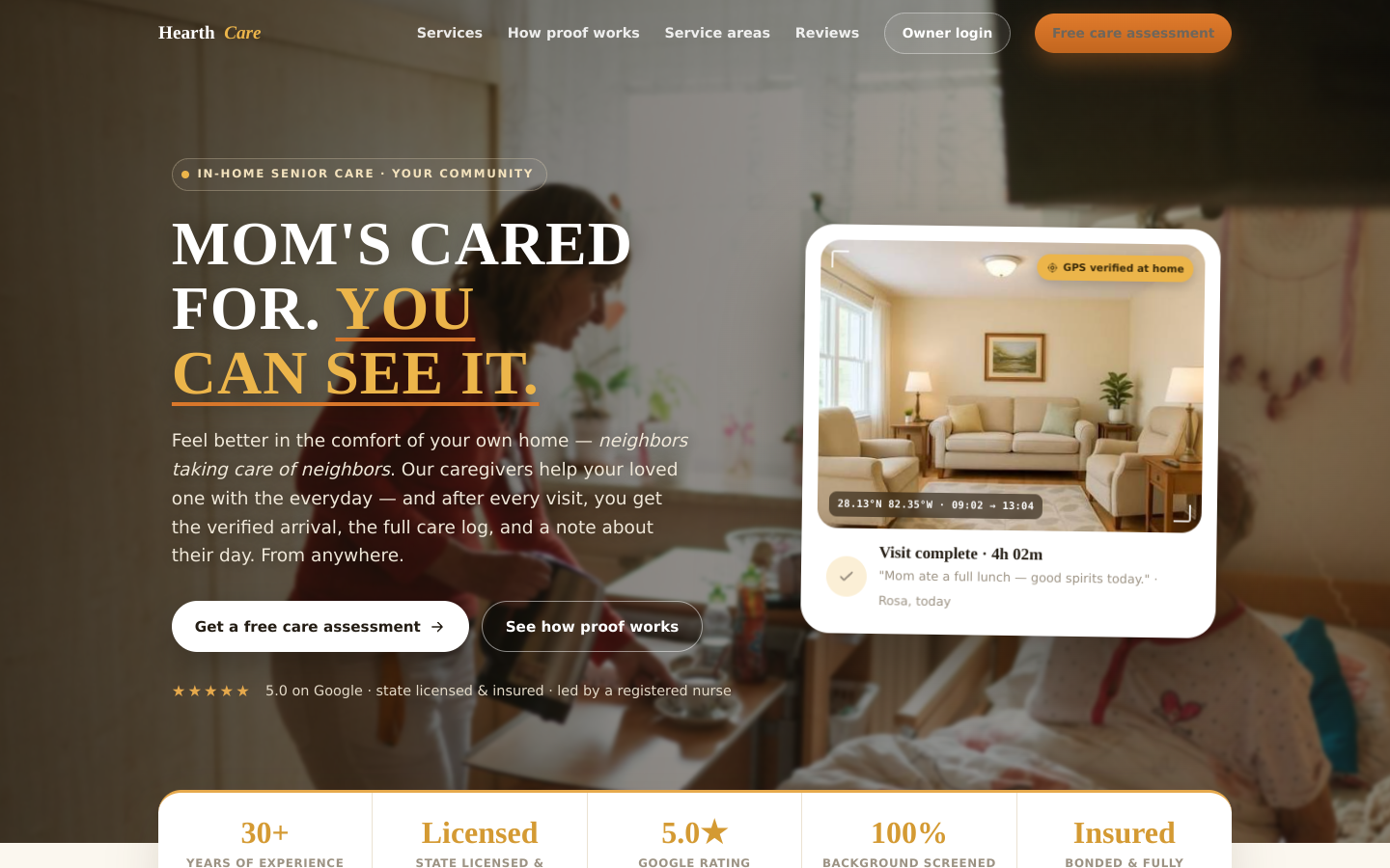Hearth Care — In-home senior care