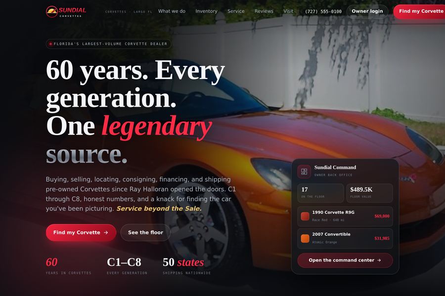 The Car Dealership site we built