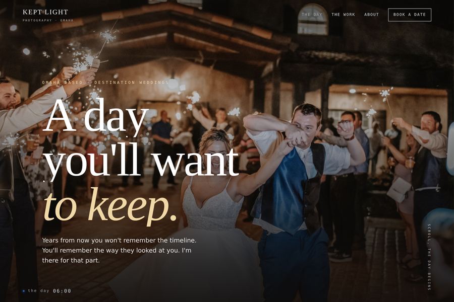 The Wedding Photography site we built