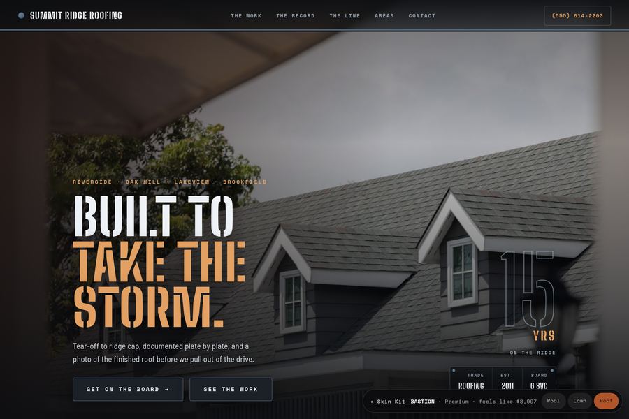 The Roofing site we built