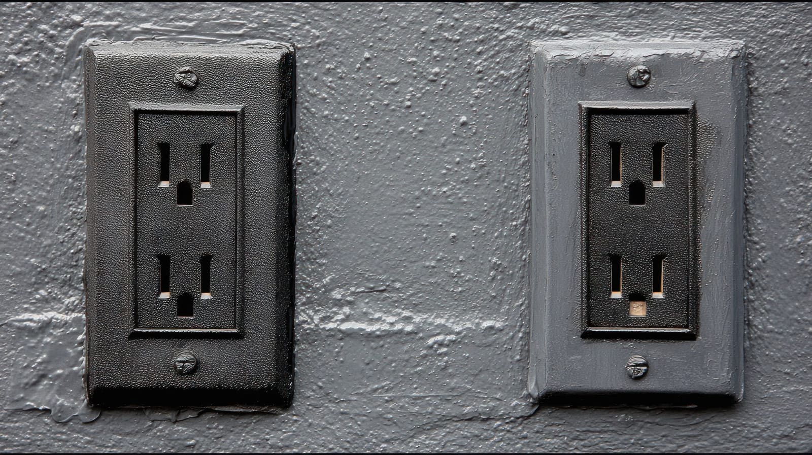 Two grounded outlets installed and brought to code on a finished wall